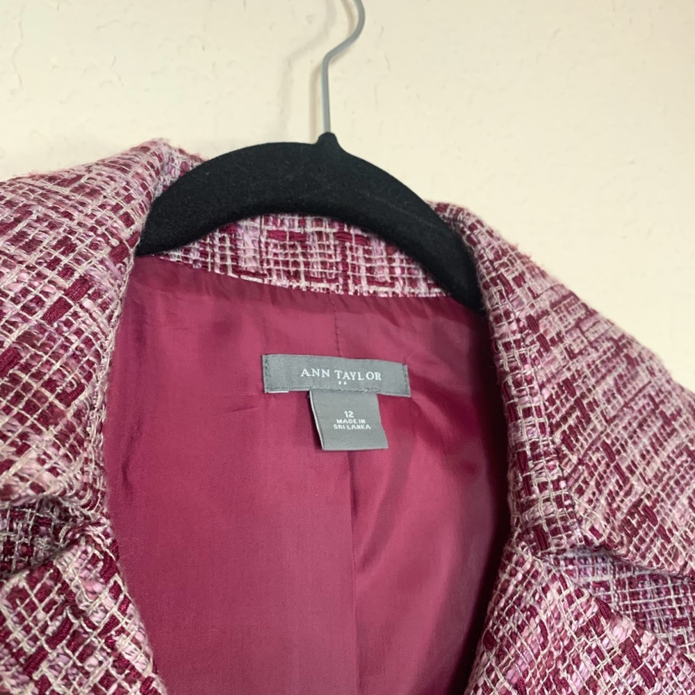 Ann Taylor Raspberry Tweed Blazer - Picture 4 of 4